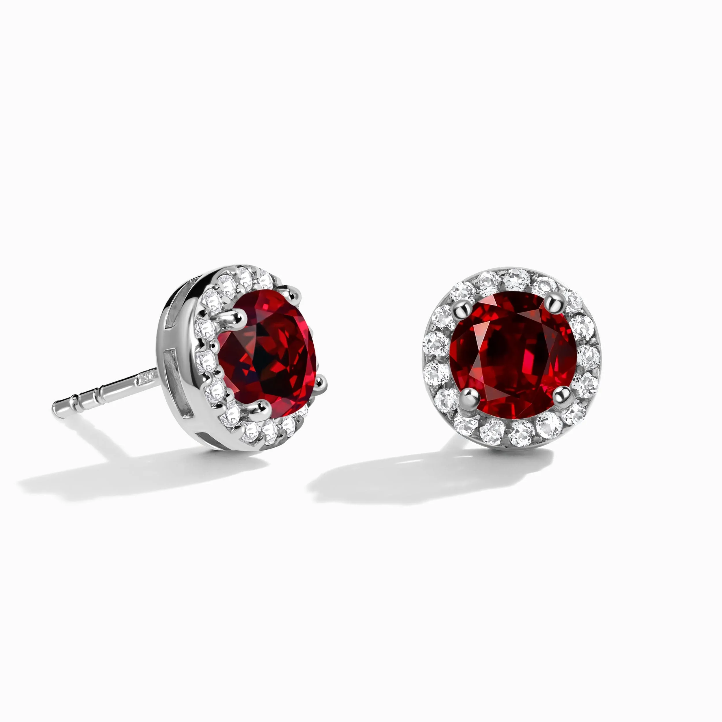 Garnet Venus Studs - January Birthstone