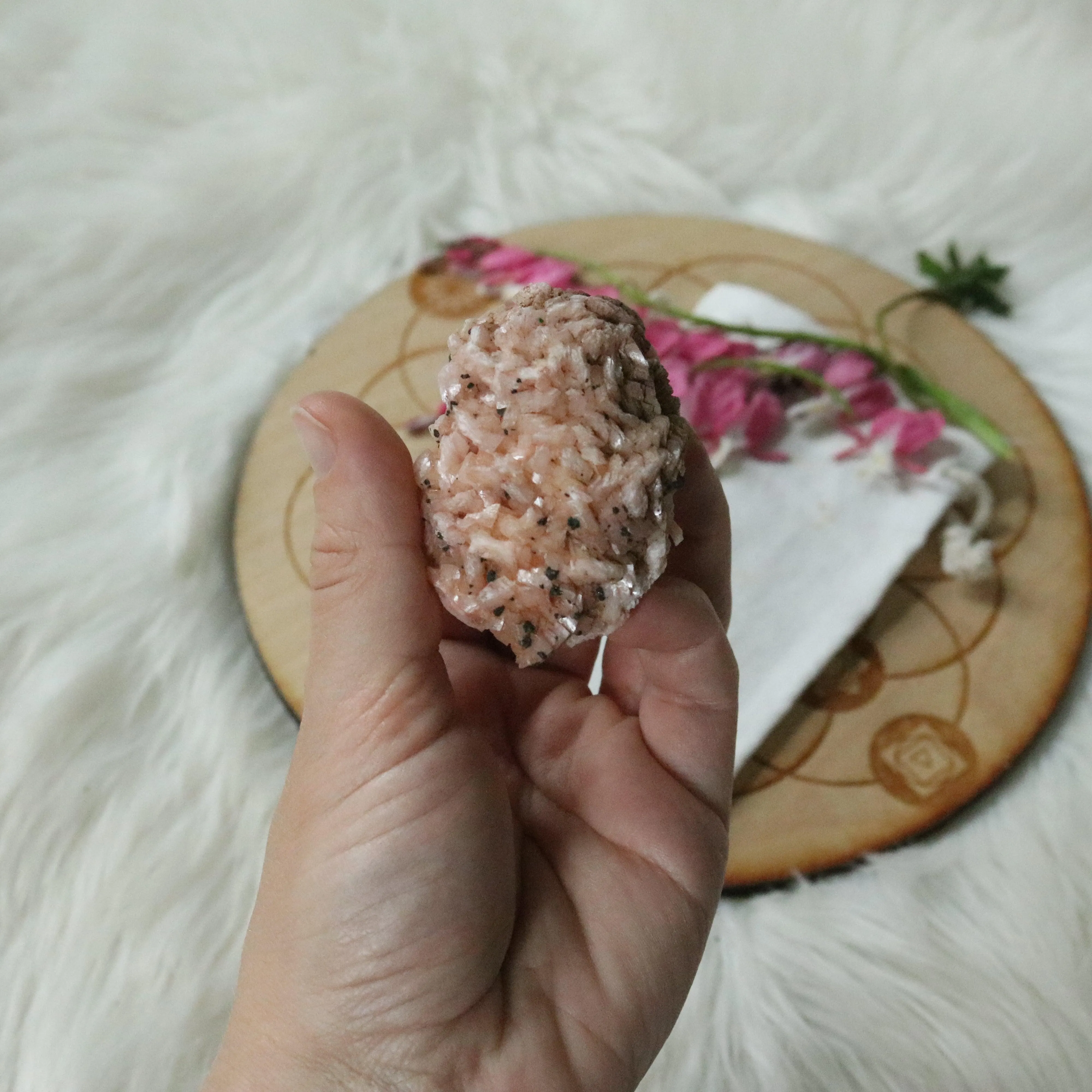 Gemmy and Dazzling Small Soft  Pink Dolomite Specimen with inclusions~ Chakra Balancing Stone