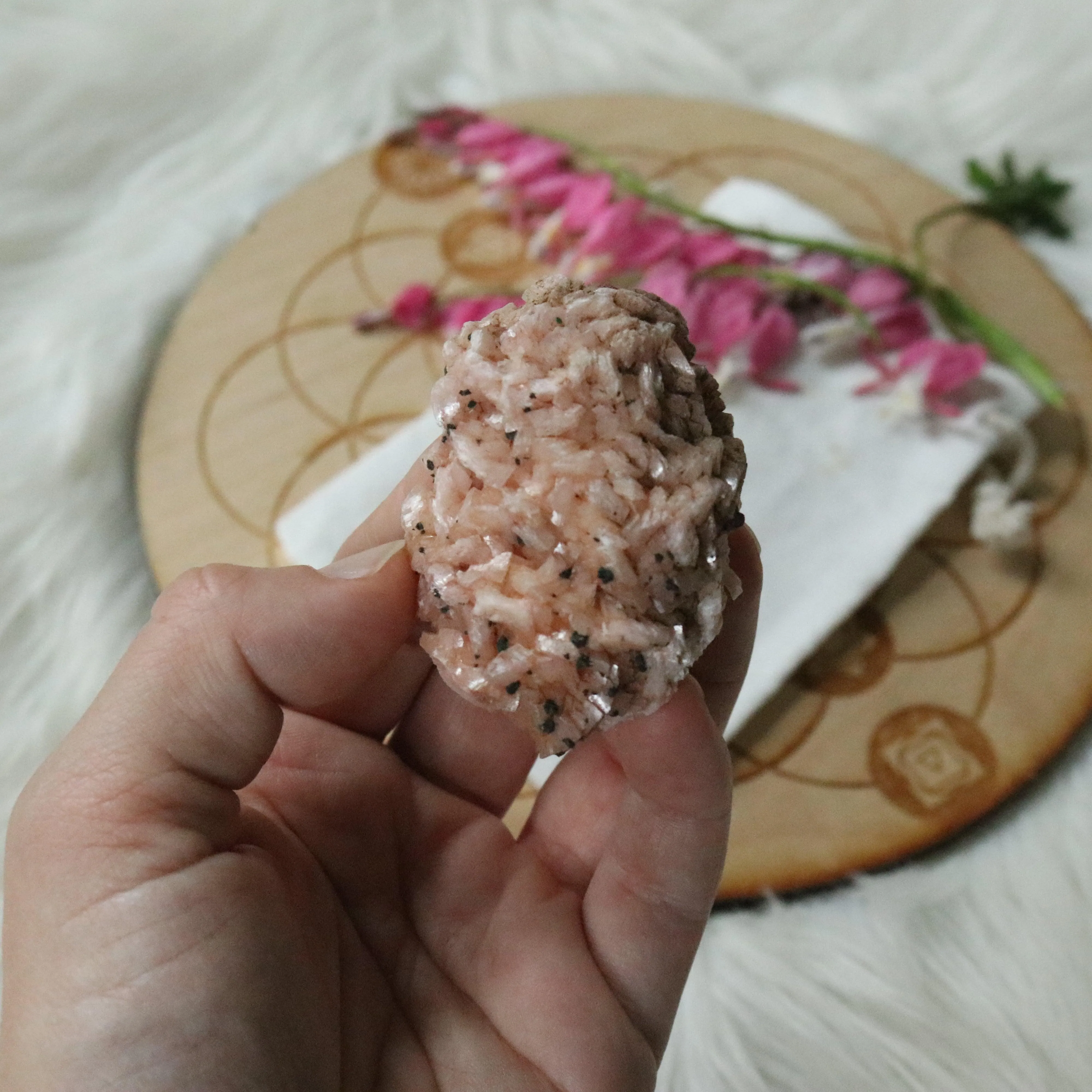 Gemmy and Dazzling Small Soft  Pink Dolomite Specimen with inclusions~ Chakra Balancing Stone