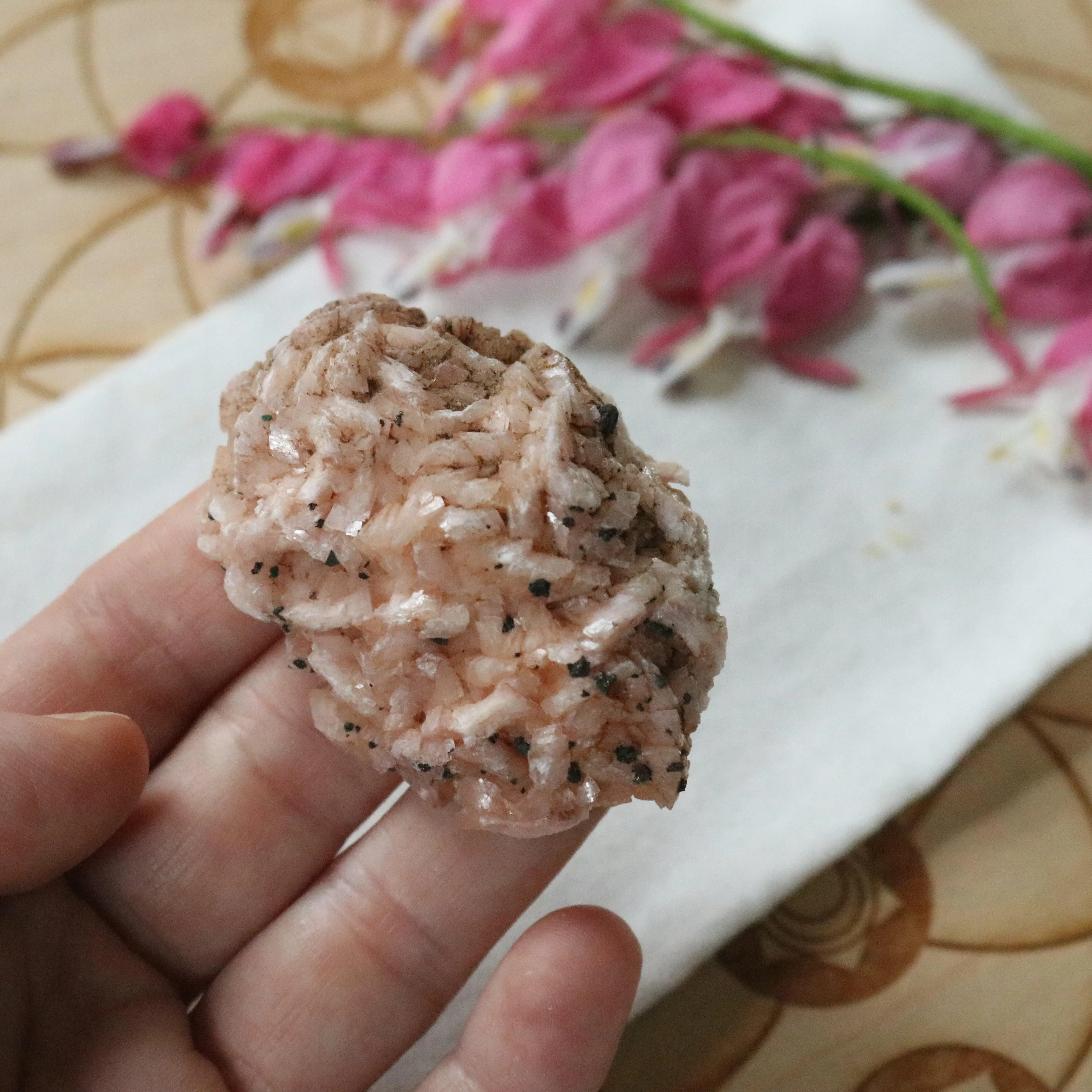 Gemmy and Dazzling Small Soft  Pink Dolomite Specimen with inclusions~ Chakra Balancing Stone