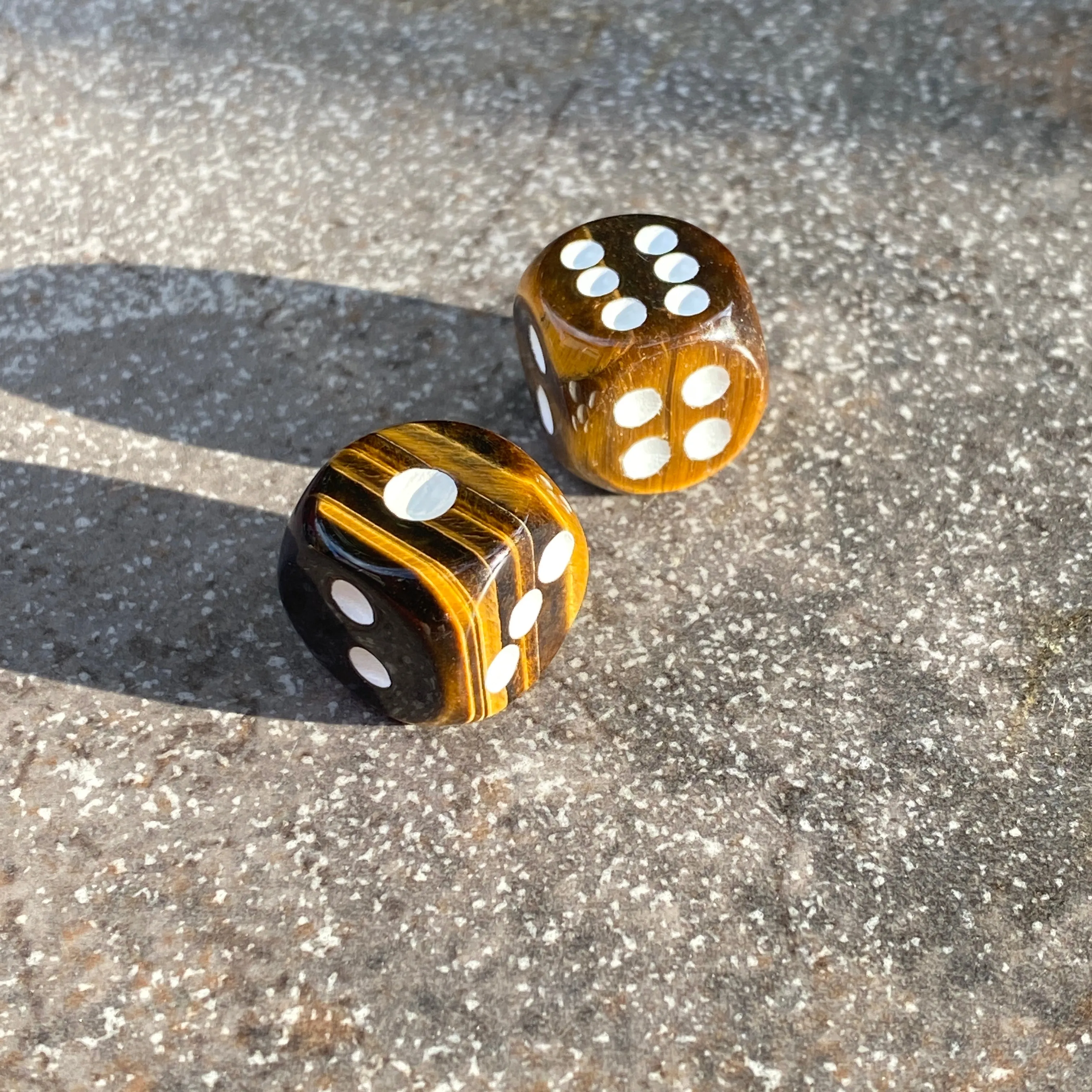 Gemstone Carved Playing Dice