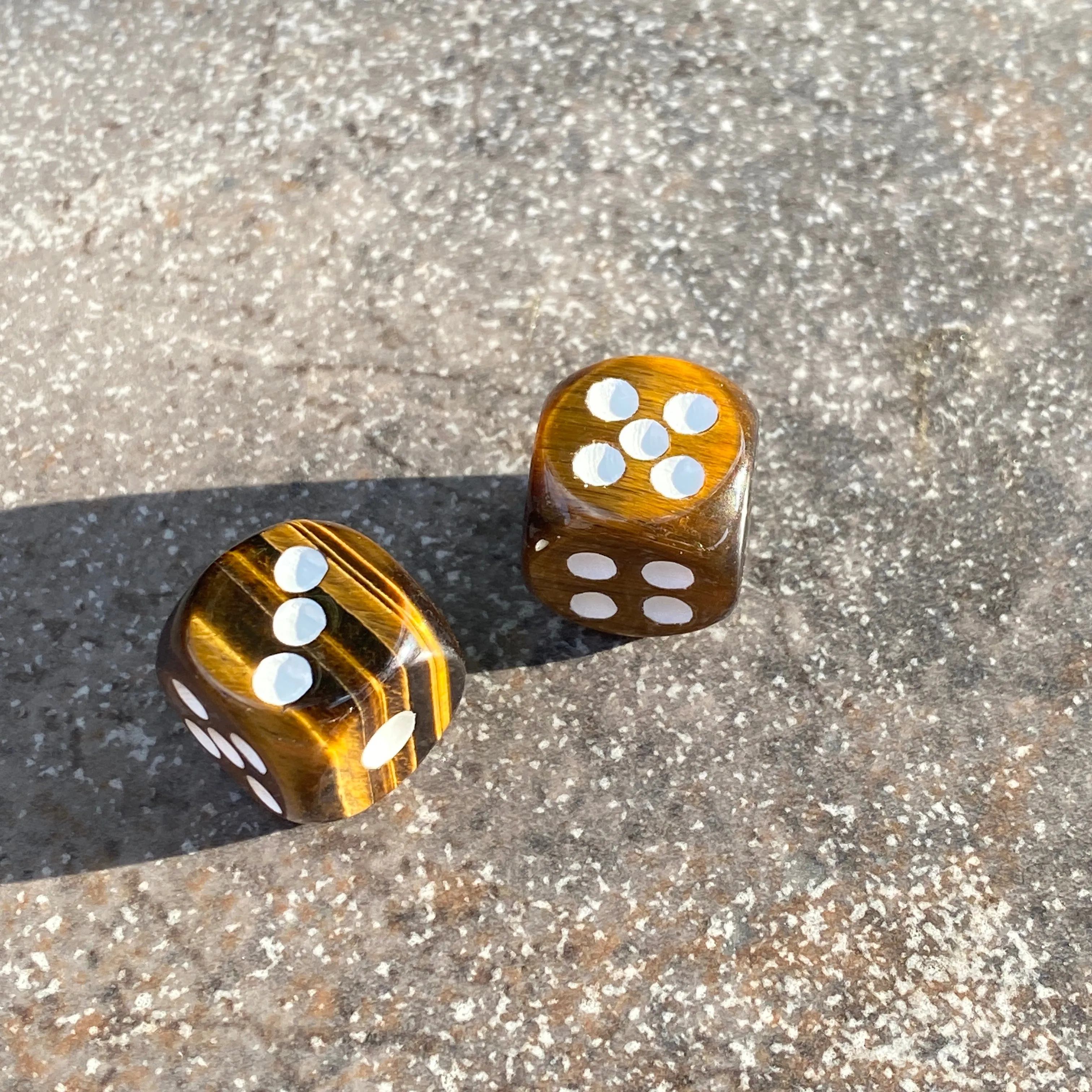 Gemstone Carved Playing Dice