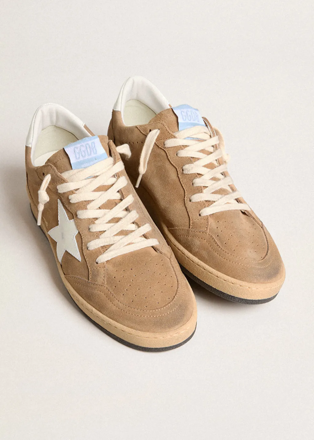 Golden Goose Ball Star Suede Sneakers in Tabacco