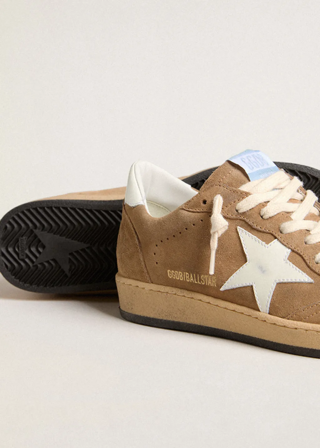 Golden Goose Ball Star Suede Sneakers in Tabacco