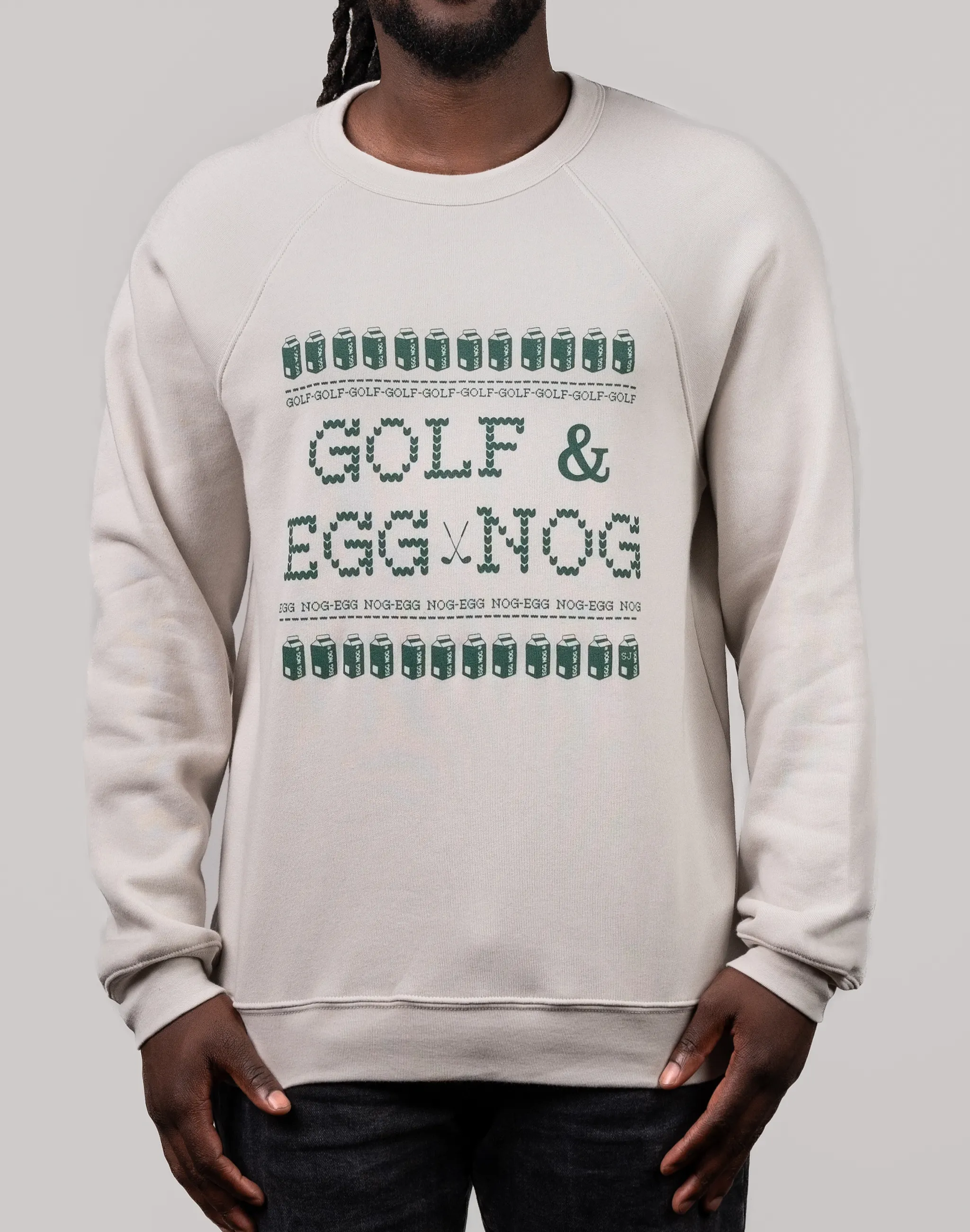 Golf & Egg Nog Unisex Ugly Sweatshirt