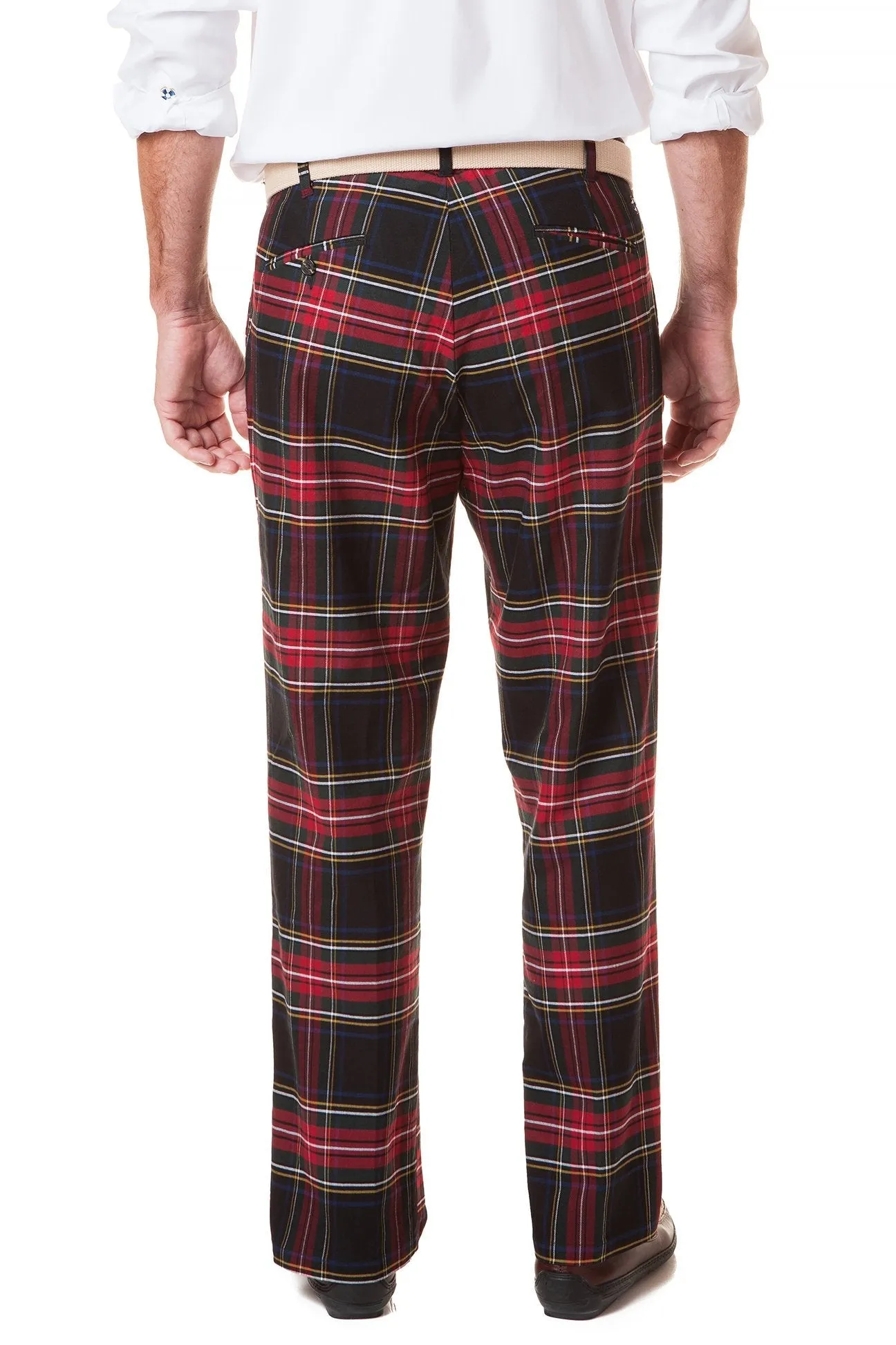 Harbor Pant Stretch Twill Black Stewart Tartan Plaid