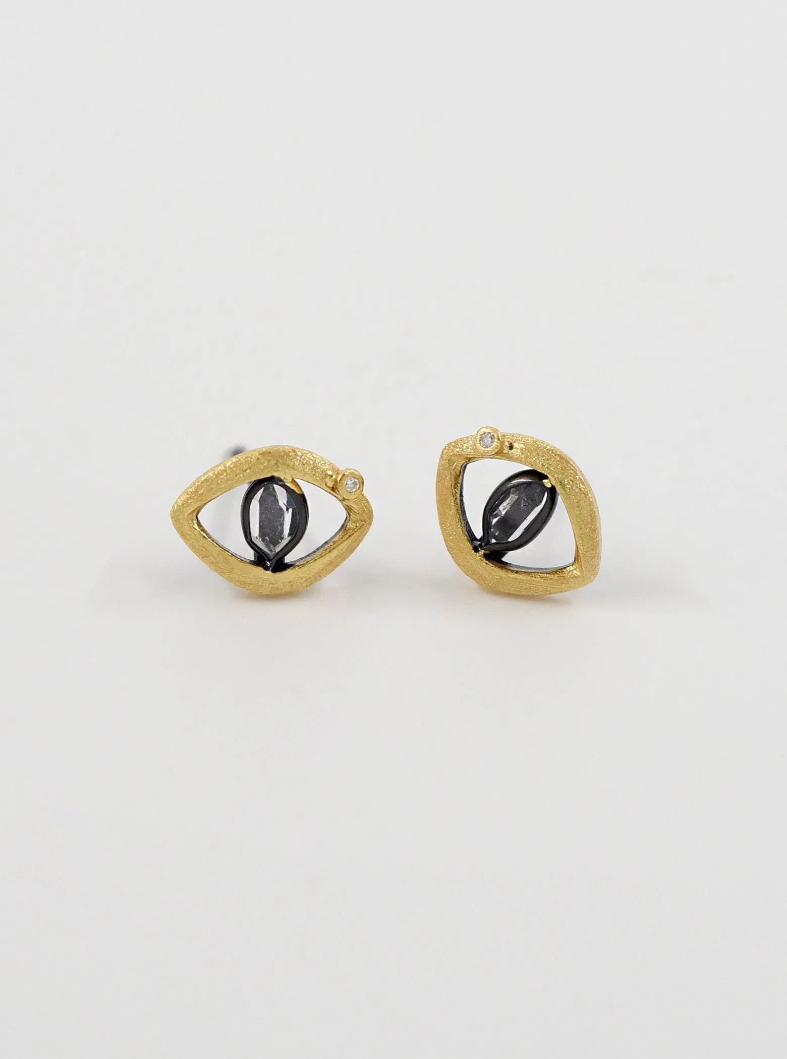 Herkimer Diamond Protective Eye Earring