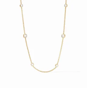 Julie Vos Aquitaine Station Necklace, Clear Crystal