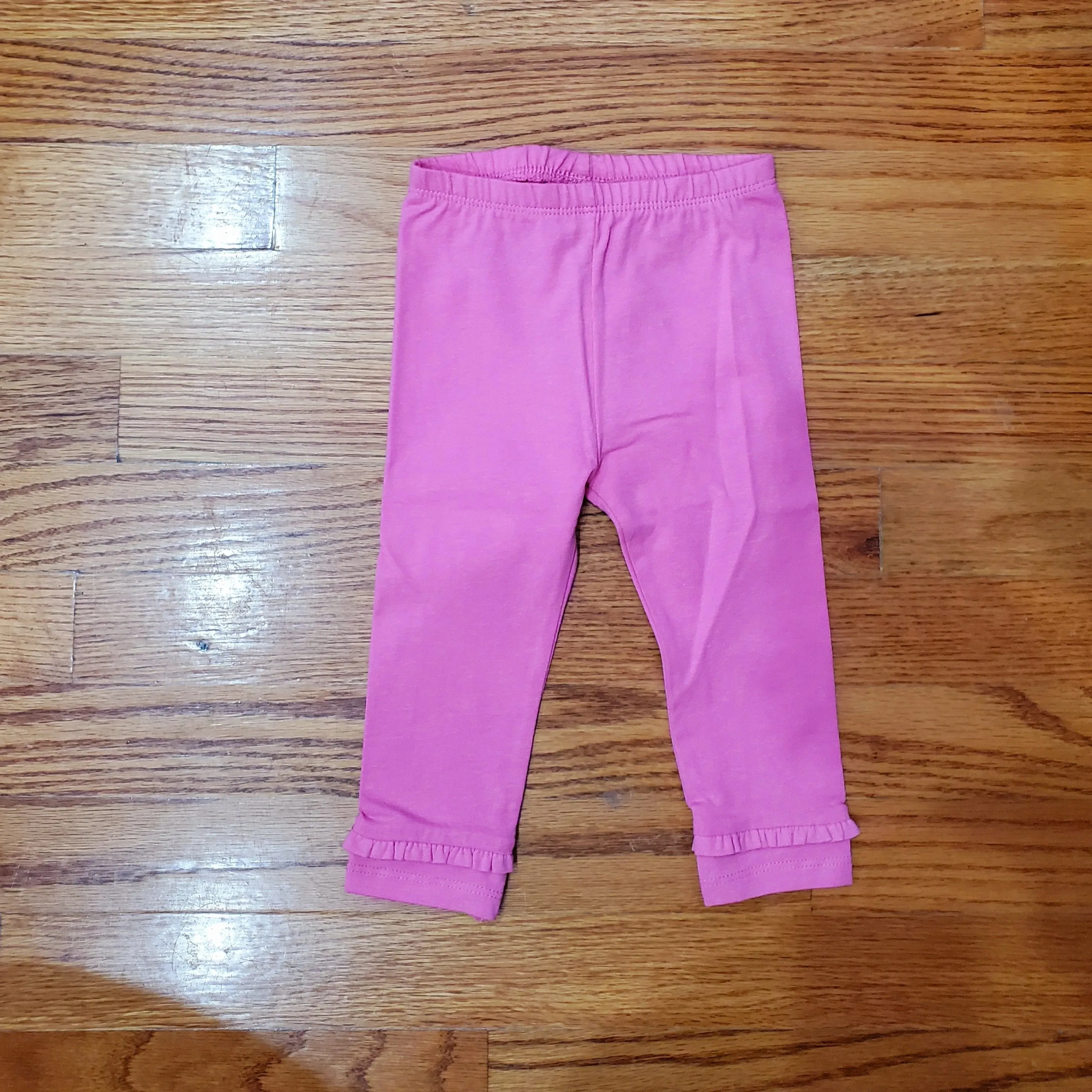 Kanz Pink Ruffle Trim Leggings