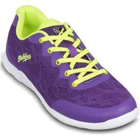 KR Lace Purple Yellow Womens Bowling Shoes