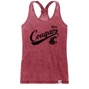 League Womens Faded Crimson WSU Cougars Tank