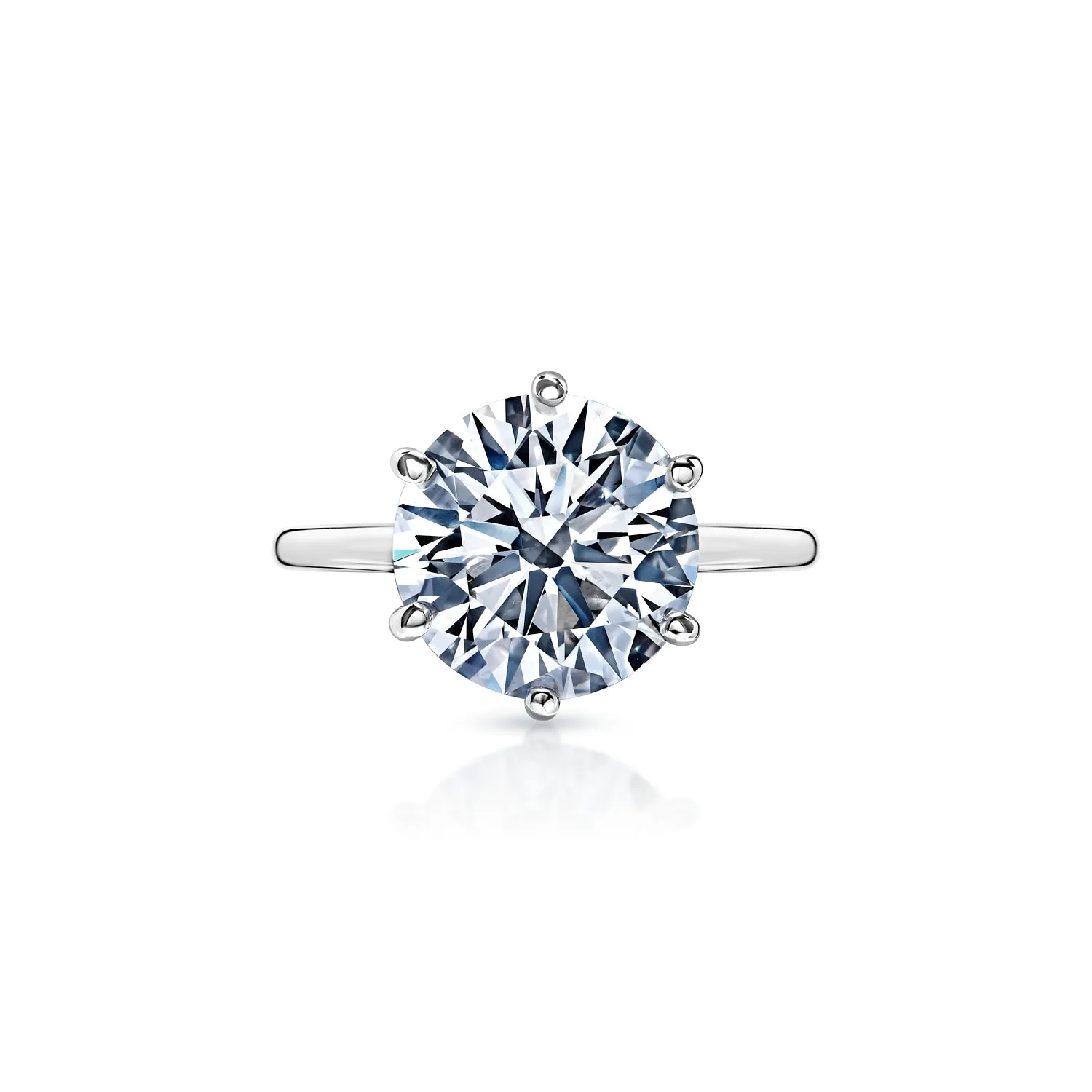 Lili 4 Carat Round Brilliant Lab-Grown Diamond Solitaire Engagement Ring