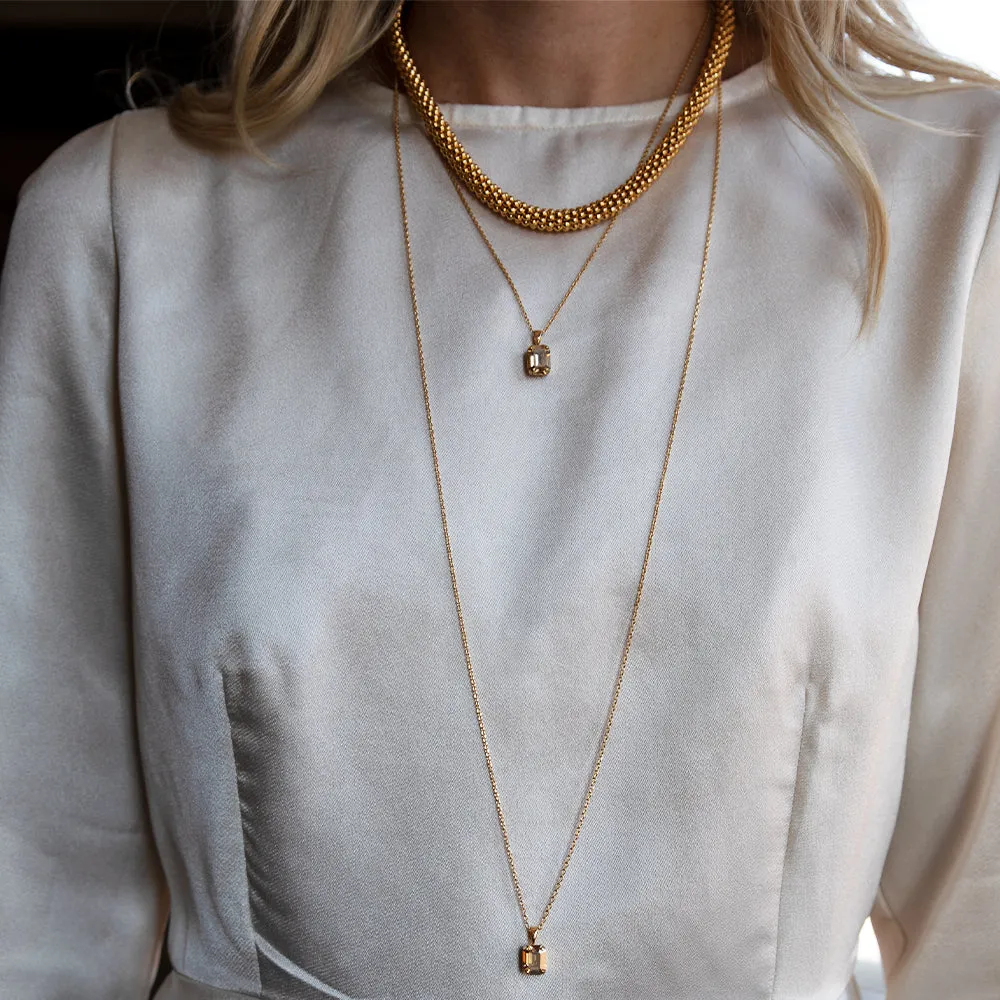 Lydia Long Necklace / Golden Shadow