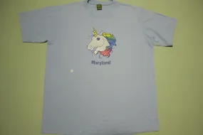 Maryland Rainbow Unicorn Vintage JerZees 80's Single Stitch T-Shirt