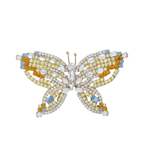 Medium Butterfly in Crystal / Topaz / Light Sapphire