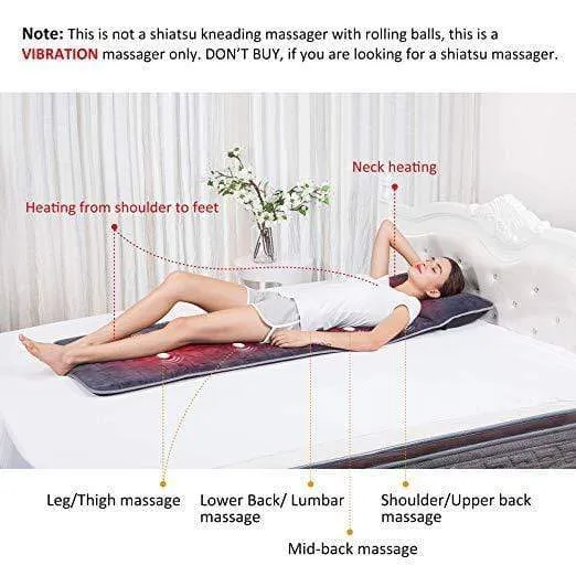 Memory Foam Full Body Massage Mat with Heat - 363M