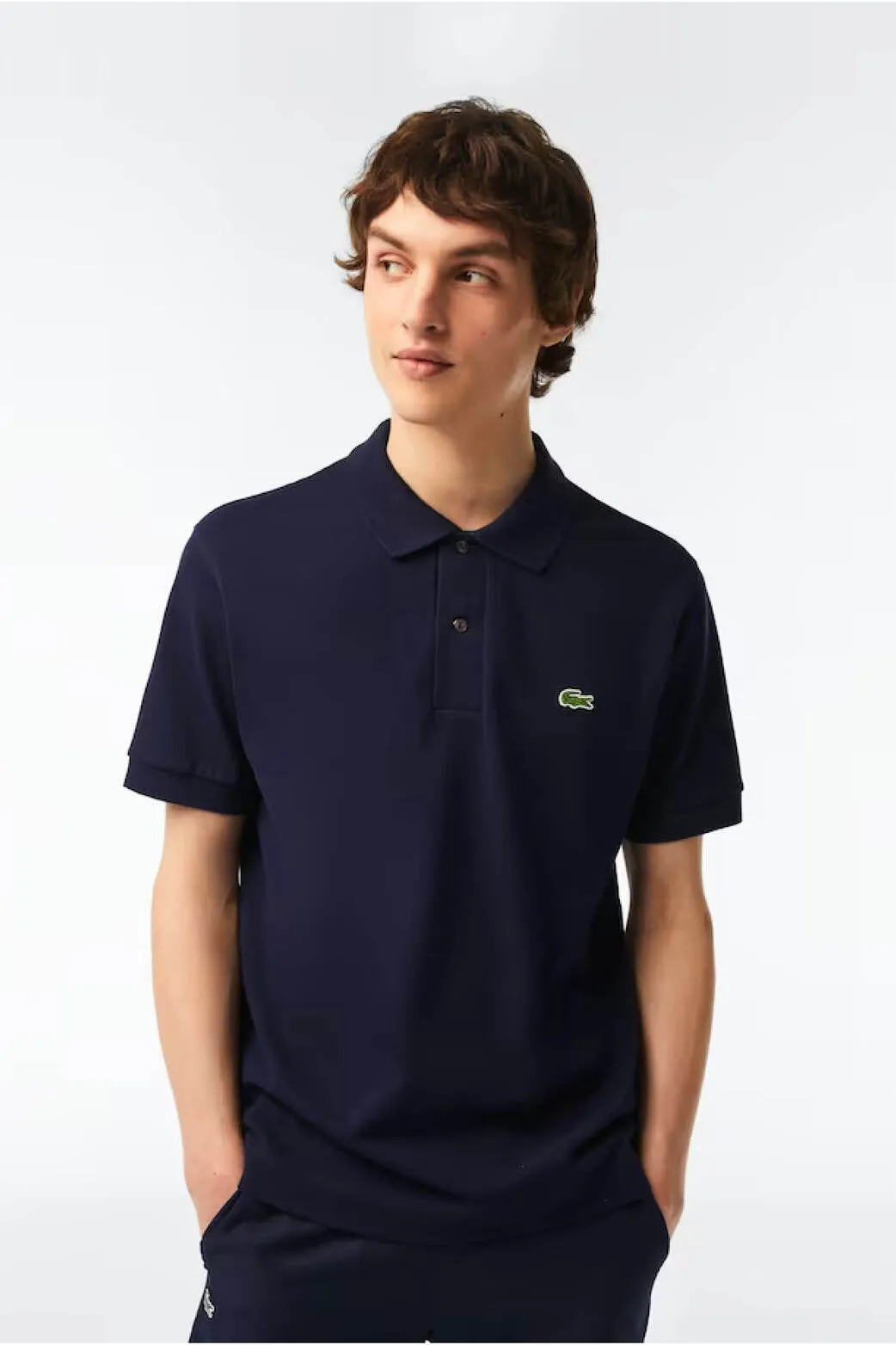 Men's Classic Fit Heavy Cotton Piqué L.12.21 Polo in Navy Blue