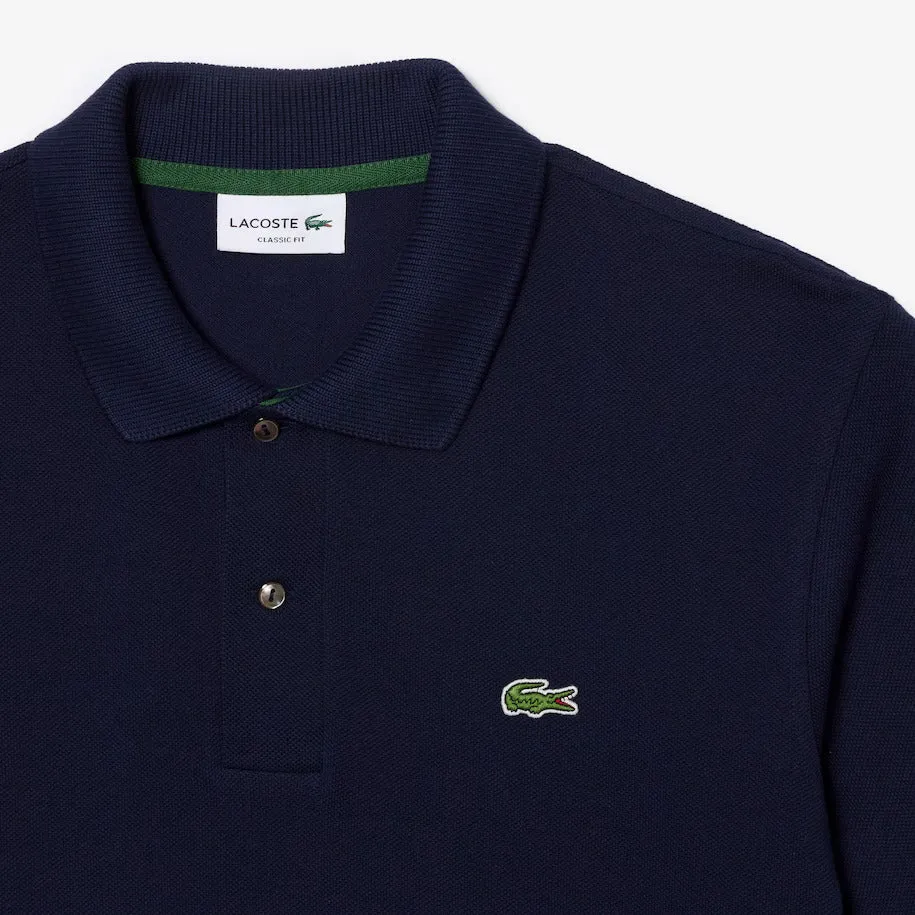 Men's Classic Fit Heavy Cotton Piqué L.12.21 Polo in Navy Blue