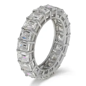 MIA 9 Carat Emerald Cut Diamond Eternity Band in 14K Gold 40 pointer U Shape Shared Prong By Mike Nekta SIZE 5