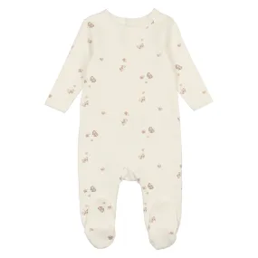 Mon Tresor Baby Butterfly Bliss Footie Ivory & Pink