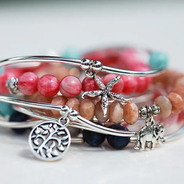 Nantucket | Bangle Charm Bracelet | Tiffany Blue - Serenity