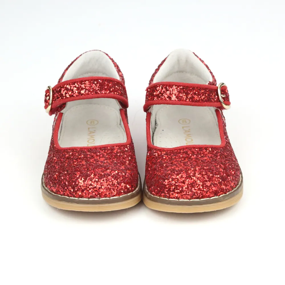 Natasha Holiday Glitter Mary Janes