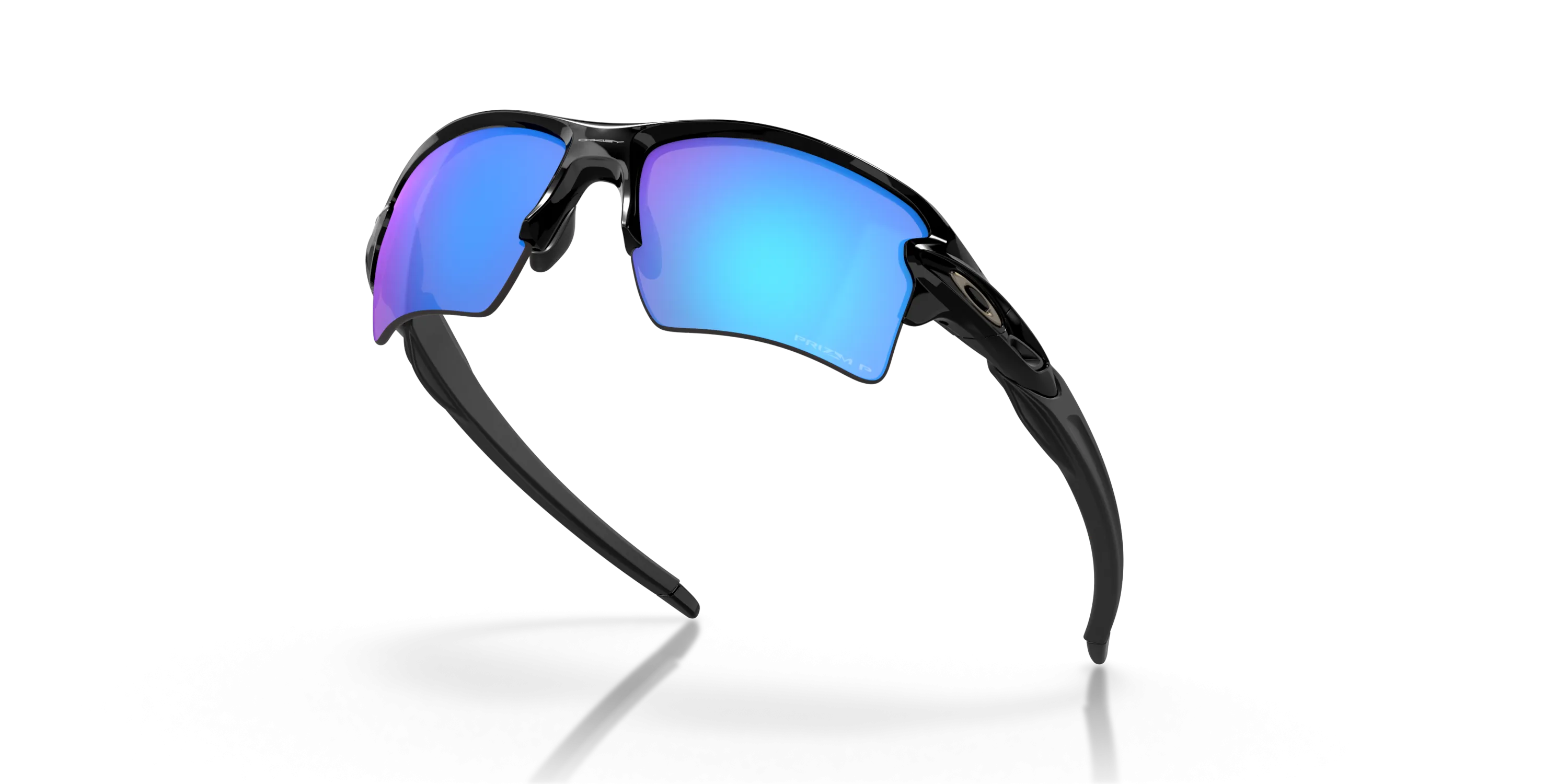 Oakley Flak Prizm Sapphire Polarized Lenses - Polished Black Frame