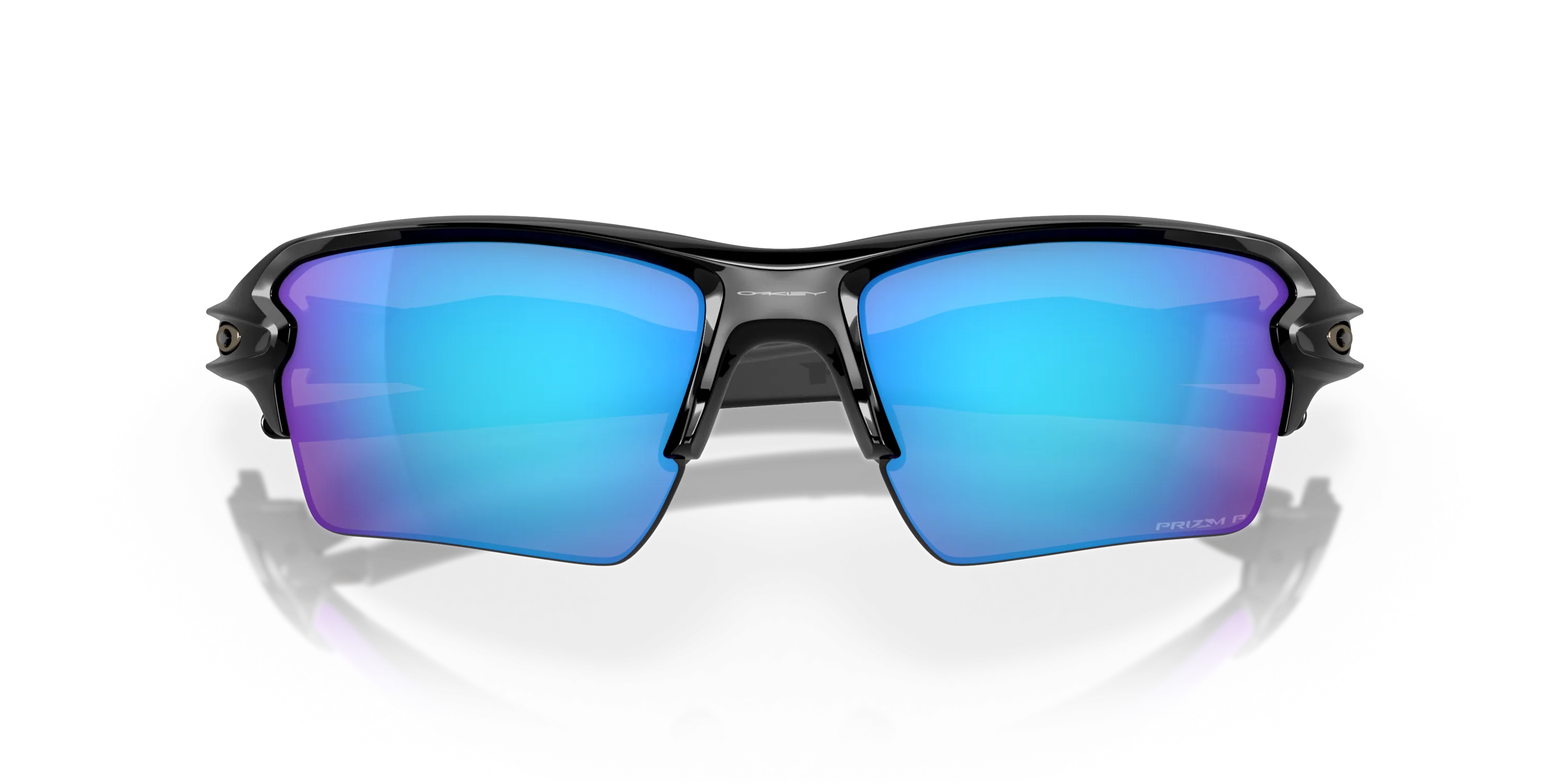 Oakley Flak Prizm Sapphire Polarized Lenses - Polished Black Frame