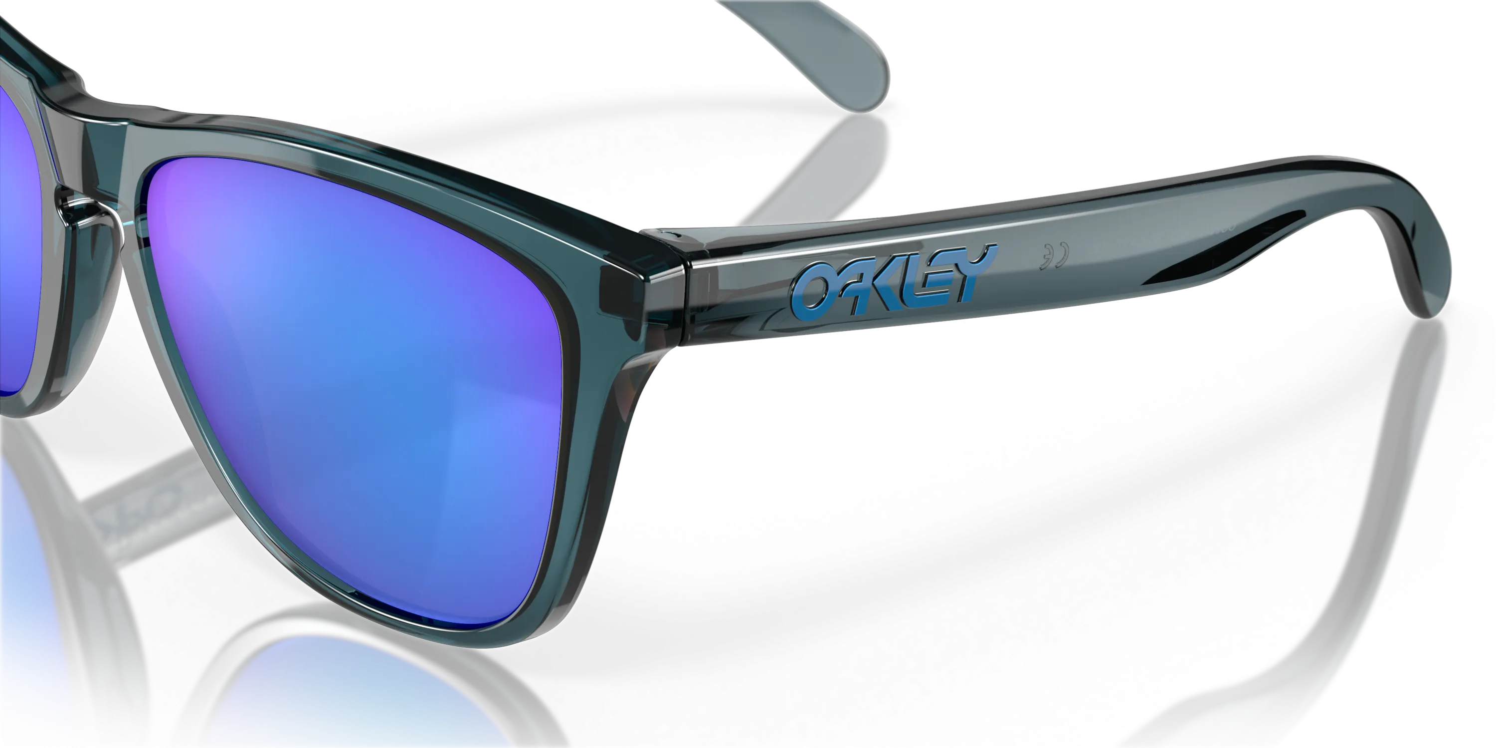 Oakley Frogskins Prizm Sapphire Polarized Lenses - Crystal Black Frame