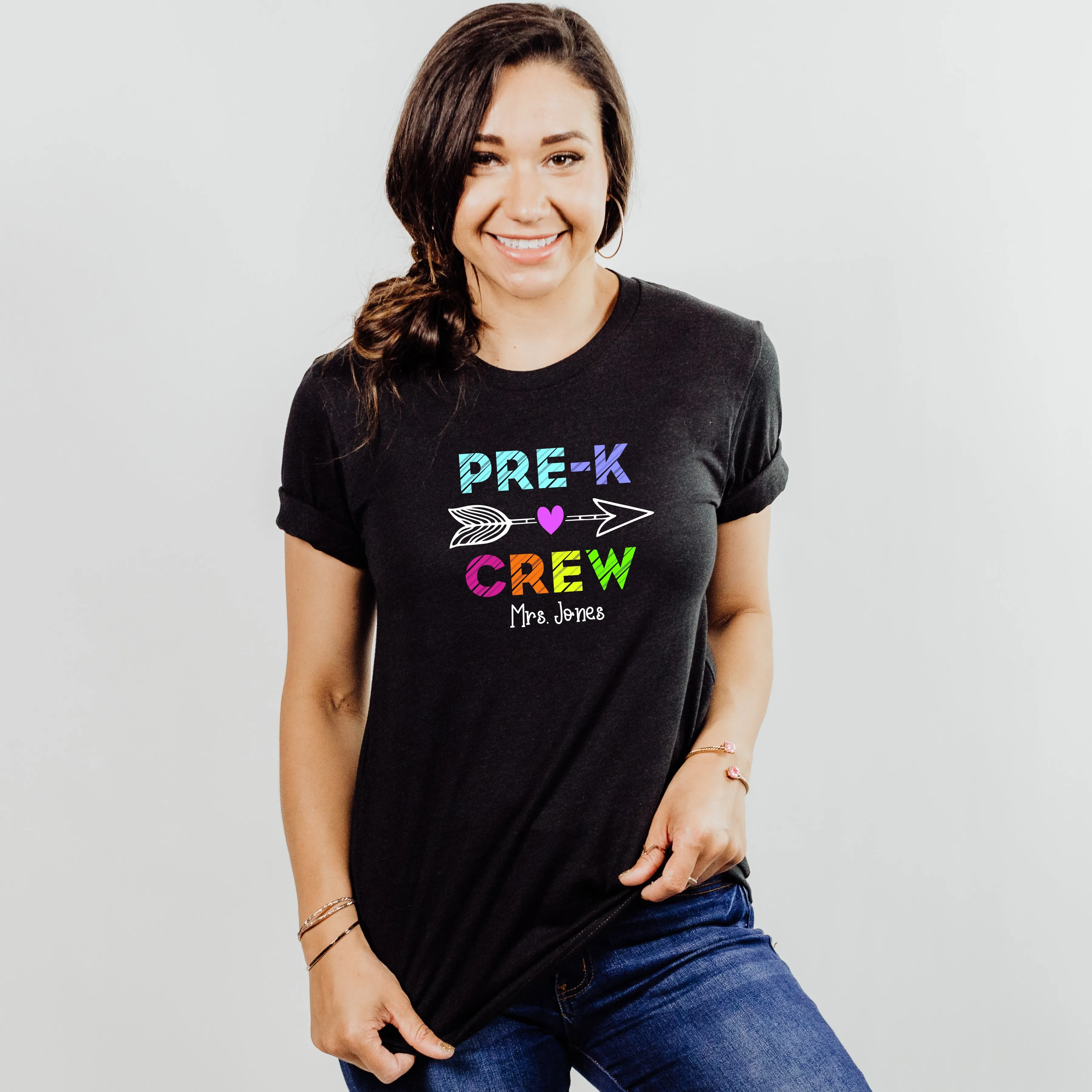 Pre-K Crew Back to School Shirt for Preschool Teachers | Personalized Teacher Shirt