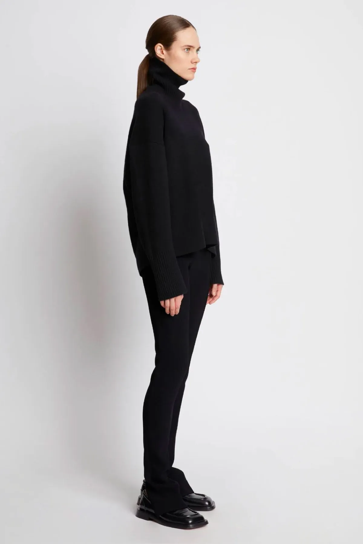 Proenza Schouler Bi-Stretch Crepe Slim Pants - Black