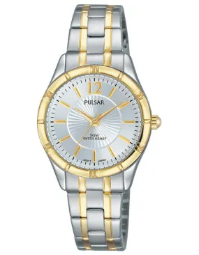 Pulsar Womens Dress Sport Watch - Two-Tone Case & Bracelet - Silver-Tone Dial