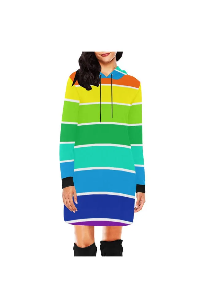 Rainbow Bright Hoodie Mini Dress