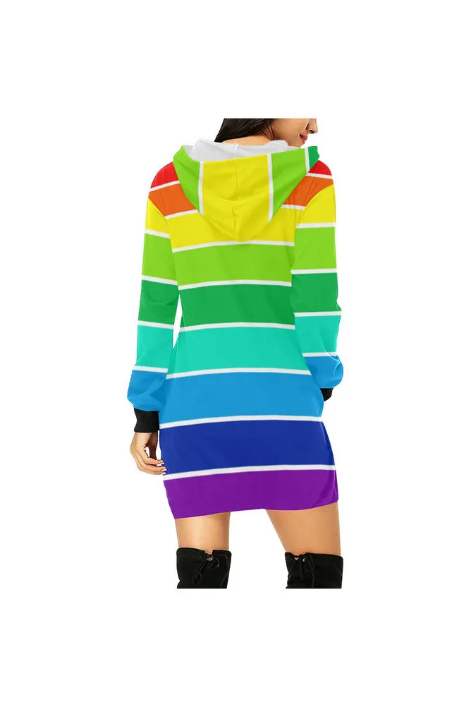 Rainbow Bright Hoodie Mini Dress