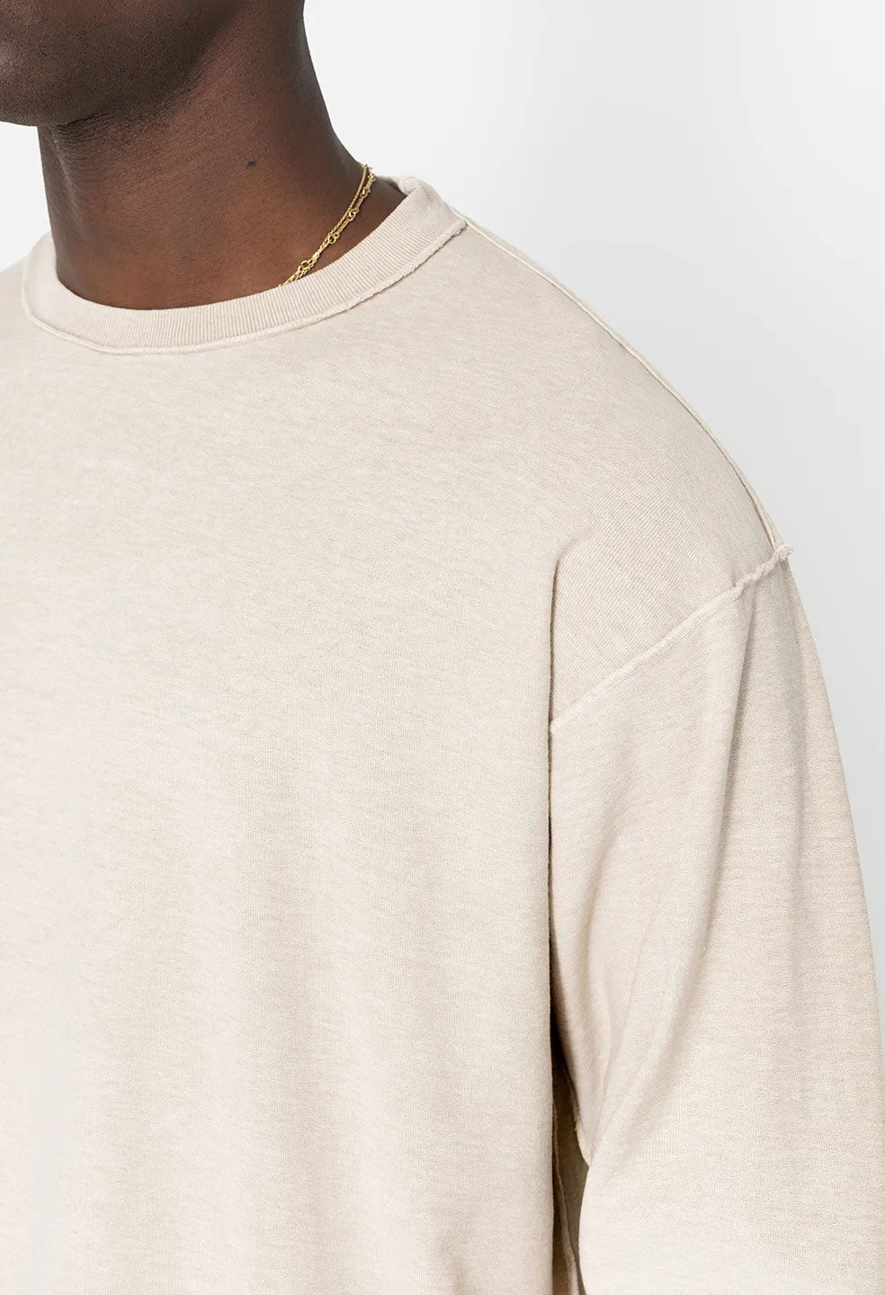 Reversed Cropped LS Tee / Washed Dust