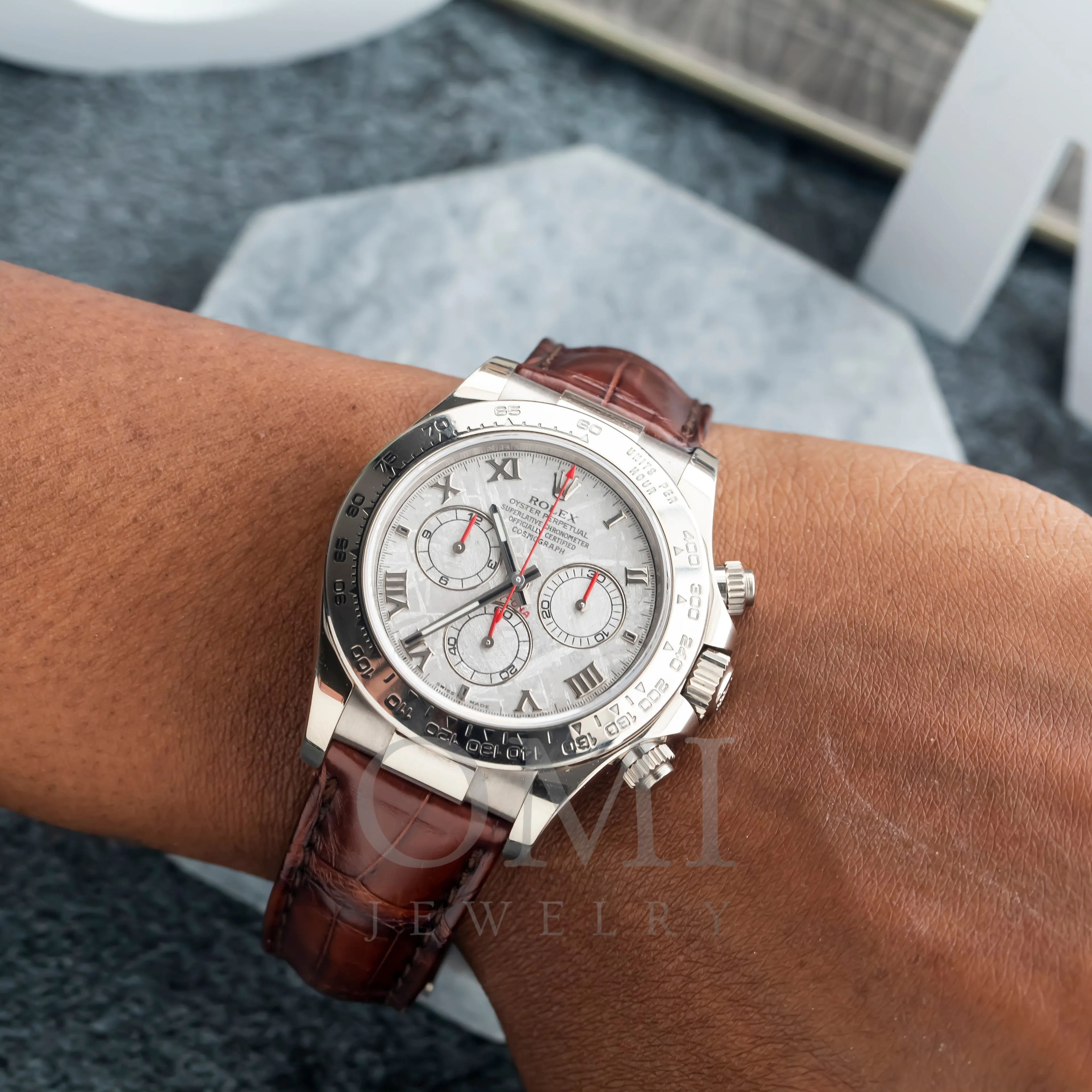 Rolex White Gold Cosmograph Daytona 116519 40MM Meteorite Dial