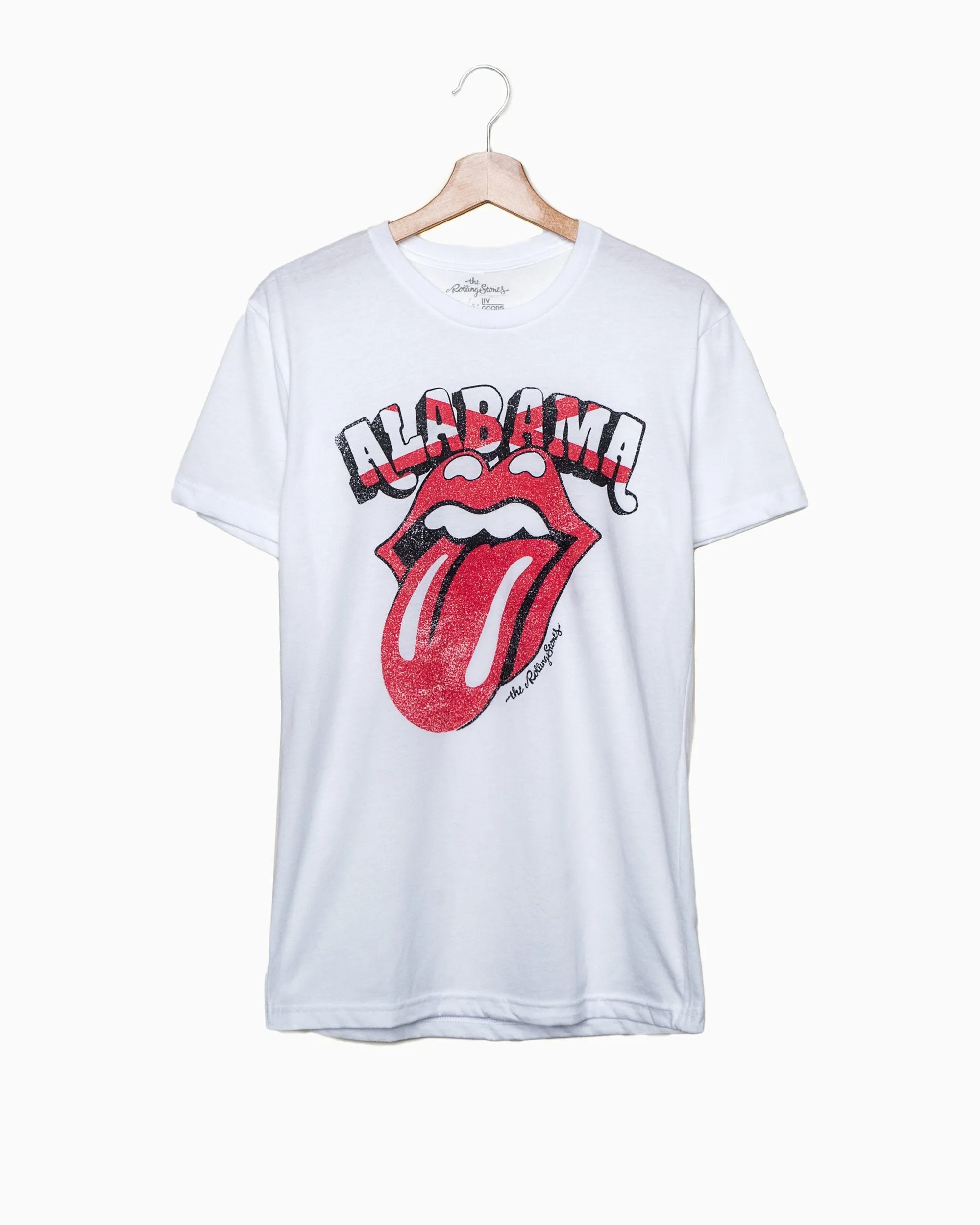 Rolling Stones Alabama Flag Rocker White Tee