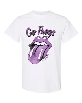 Rolling Stones TCU Horned Frogs Tie Dye Lick White Tee