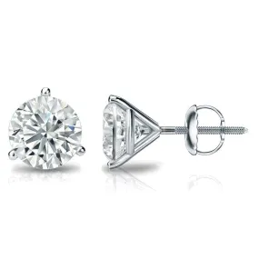 Round Diamond Martini Setting Studs 0.50CT