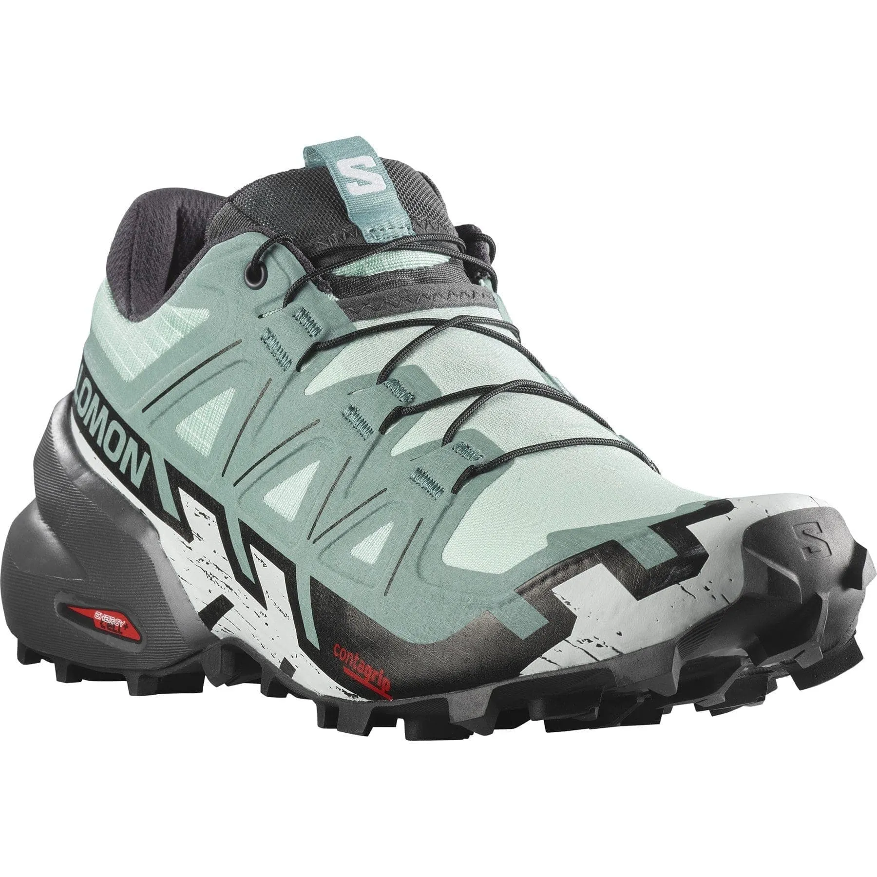 Salomon Speedcross 6 (Womens) - Yucca/Ebony/White