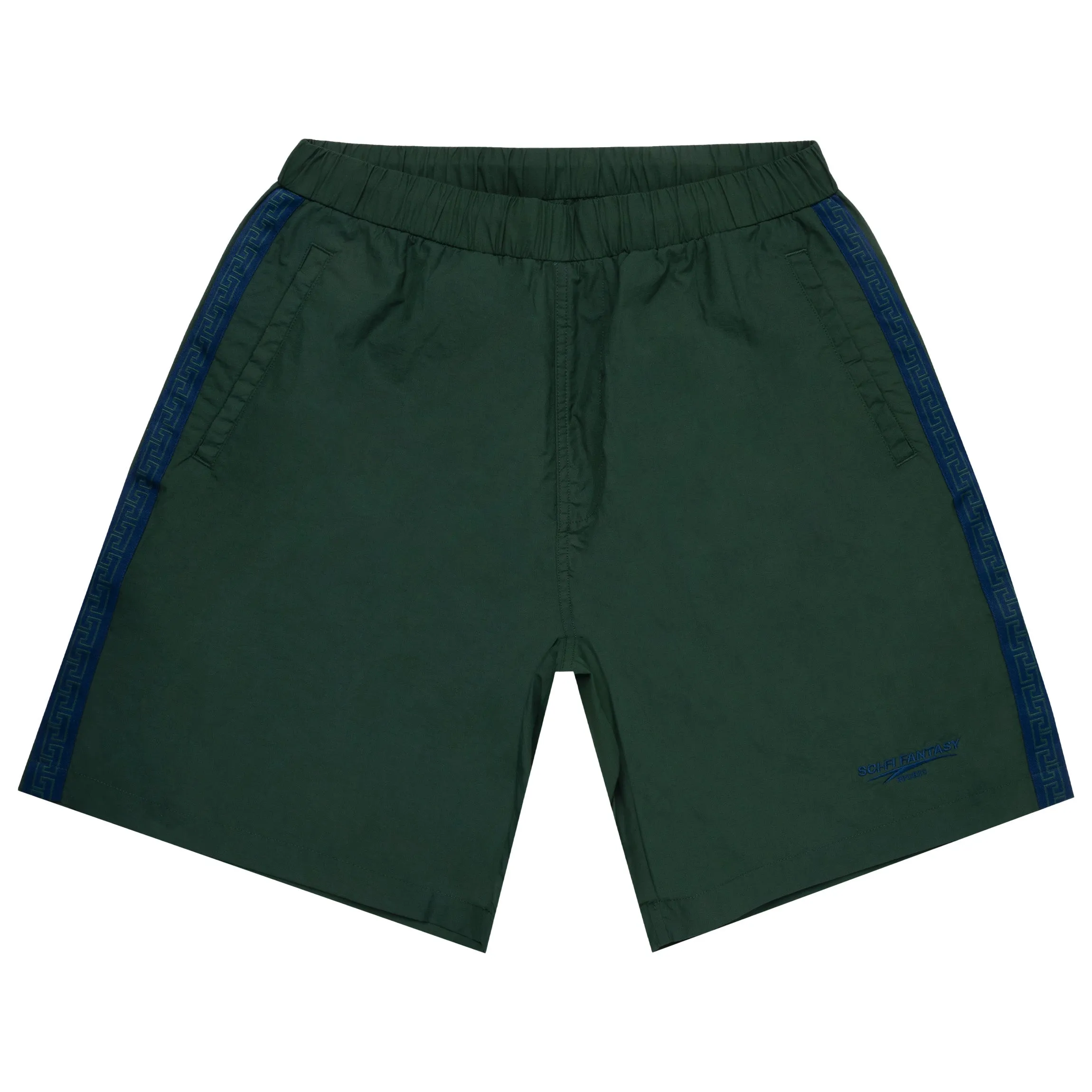 Sci-Fi Fantasy Woven Trim Shorts Teal