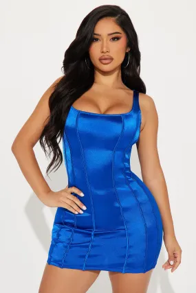 Sydney Metallic Micro Mini Dress - Royal