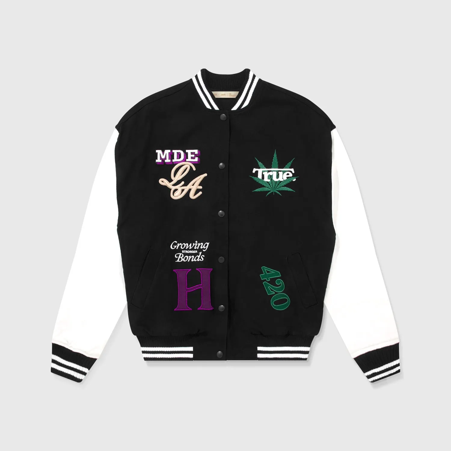 True X Herb Bomber Jacket  - Black