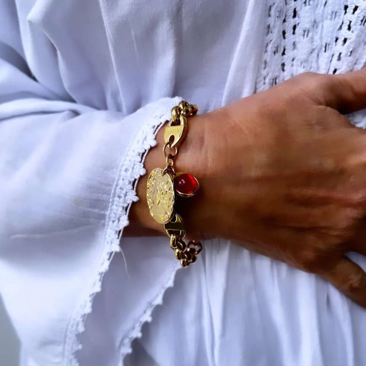 TUCCO SAN LORENZO BRACELET WITH RED CRYSTAL