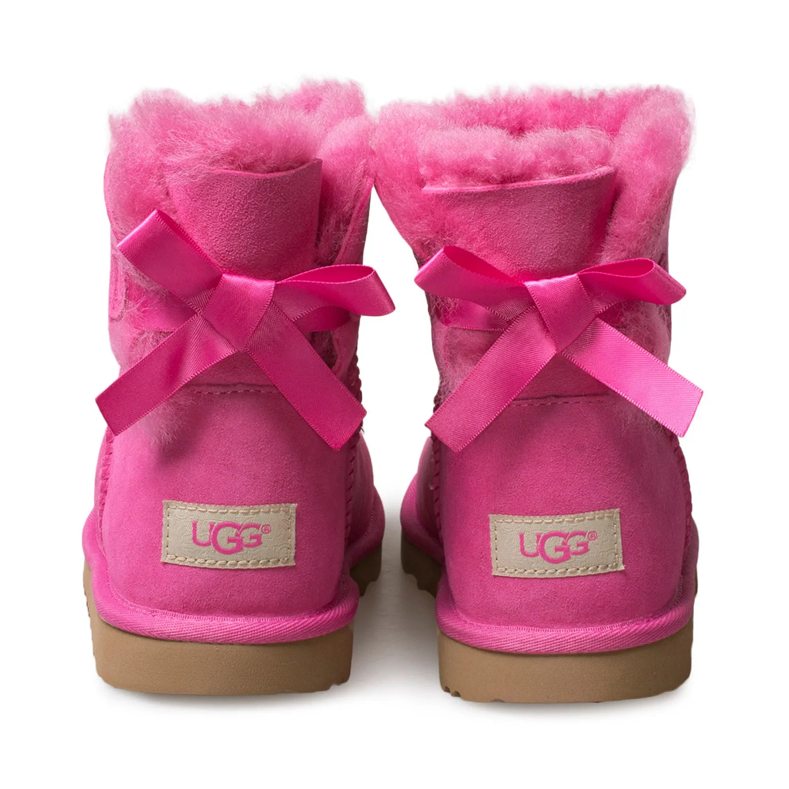 UGG Mini Bailey Bow II Pink Azalea Boots - Youth