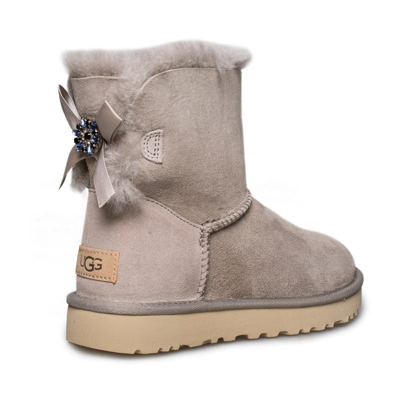 UGG Mini Bailey Brooch Oyster Boots - Women's