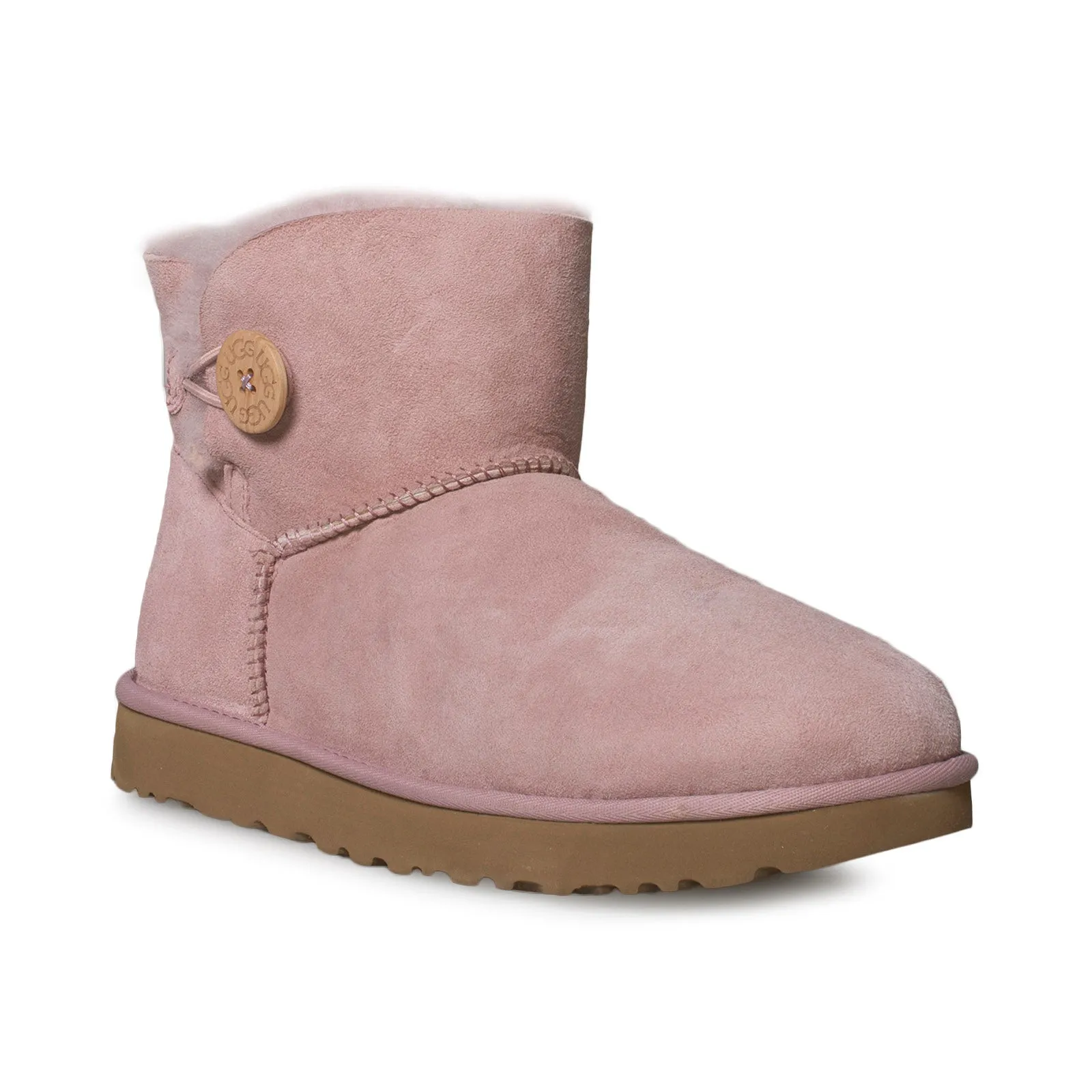 UGG Mini Bailey Button II Pink Crystal Boots - Women's