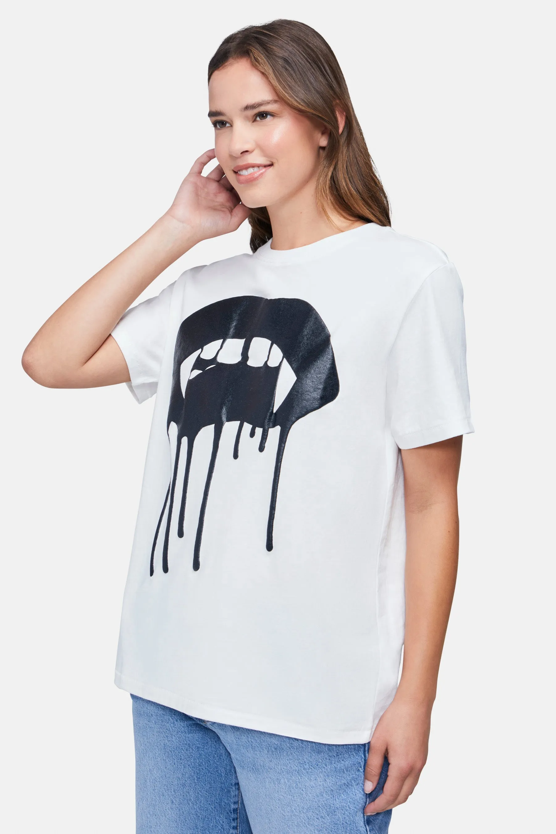 Vampire Lips Ryan Boy Tee | Clean White