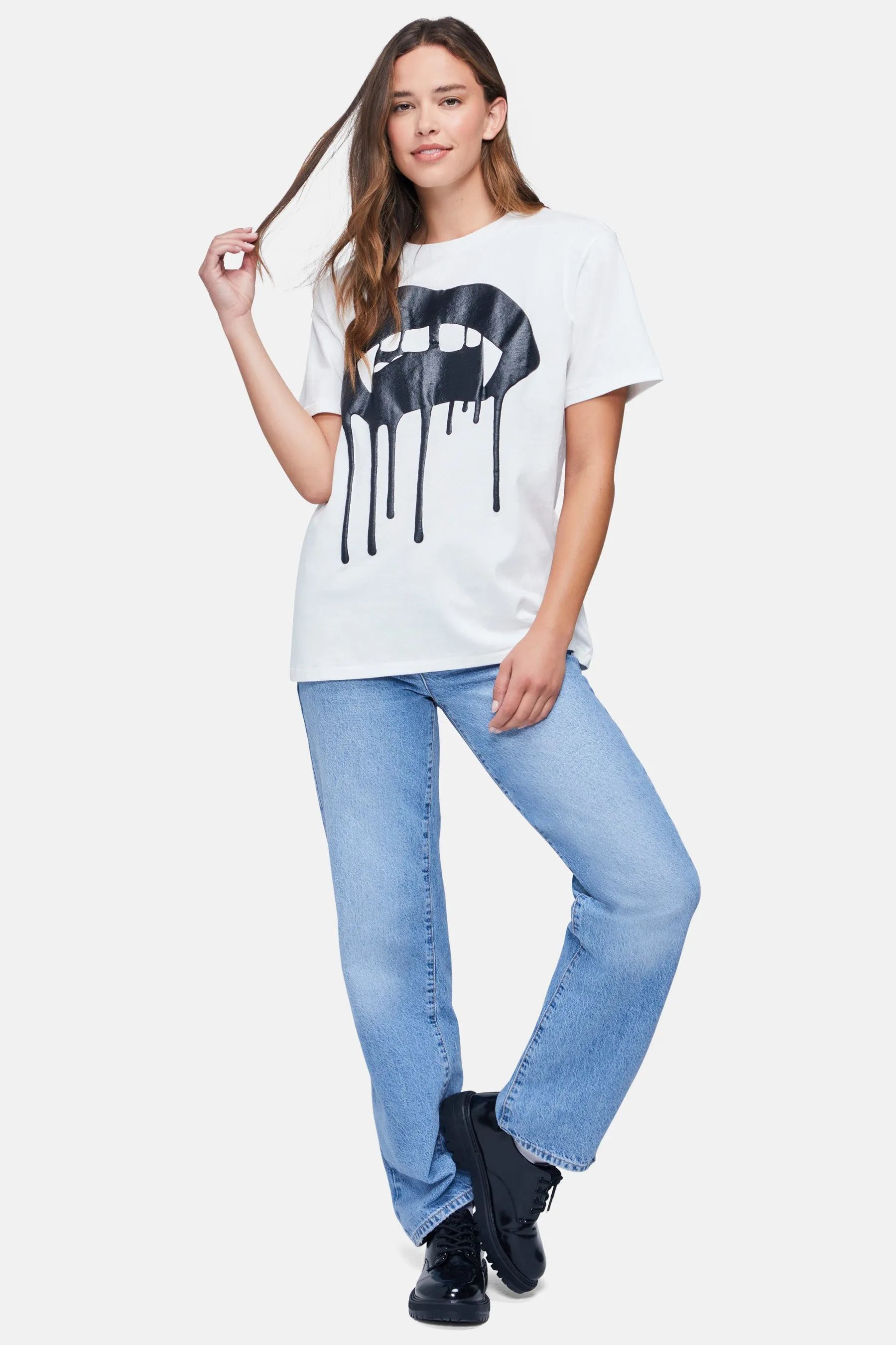 Vampire Lips Ryan Boy Tee | Clean White