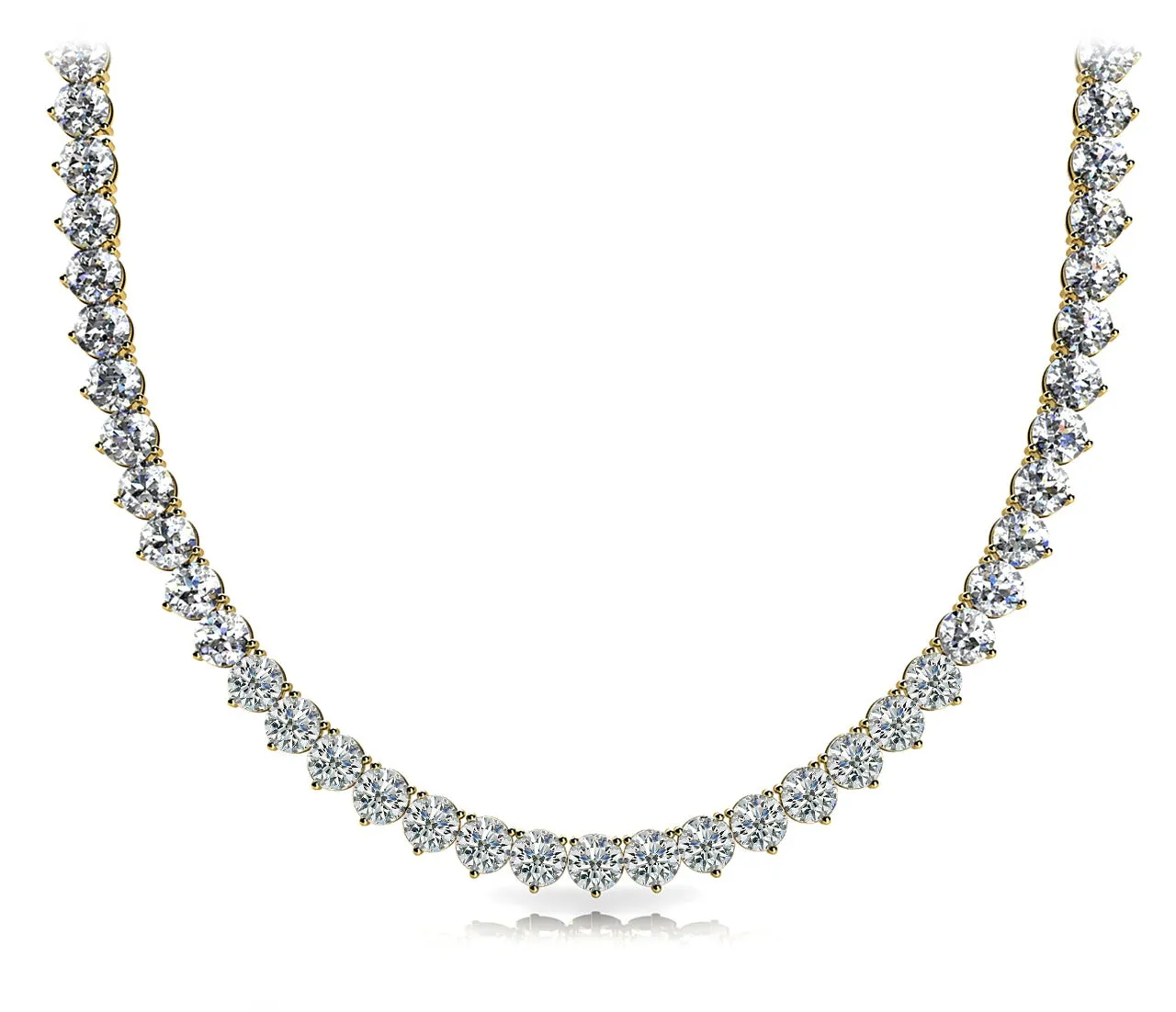 WIND 19 Carat Diamond Rivera Necklace in 14K White Gold 3 prong set  16 pointer F Color VS1 Clarity BY MIKE NEKTA